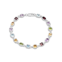 Load image into Gallery viewer, 7" Single Link Multistone Bracelet