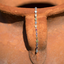 Load image into Gallery viewer, 7" Single Link Multistone Bracelet