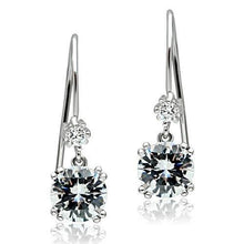 Cargar imagen en el visor de la galería, TK3W085 - Stainless Steel Earrings with AAA Grade CZ  in Clear