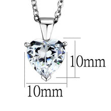 Cargar imagen en el visor de la galería, LOS889 - Rhodium 925 Sterling Silver Chain Pendant with AAA Grade CZ  in Clear