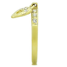 Cargar imagen en el visor de la galería, TK1395 - IP Gold(Ion Plating) Stainless Steel Ring with Top Grade Crystal  in Clear