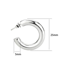 Cargar imagen en el visor de la galería, TK3844 - High Polished Minimalist Stainless Steel Earrings
