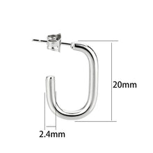 Cargar imagen en el visor de la galería, TK3846 - High Polished Minimalist Stainless Steel Earrings