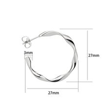 Cargar imagen en el visor de la galería, TK3850 - High Polished Minimalist Stainless Steel Earrings