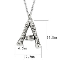 Cargar imagen en el visor de la galería, TK3853A High Polished Stainless Steel Chain Initial Pendant - Letter A