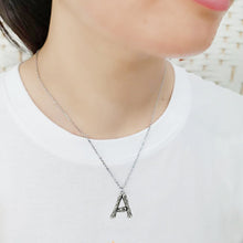 Cargar imagen en el visor de la galería, TK3853A High Polished Stainless Steel Chain Initial Pendant - Letter A