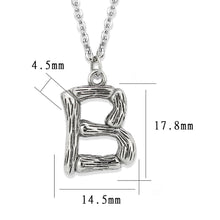 Cargar imagen en el visor de la galería, TK3853B High Polished Stainless Steel Chain Initial Pendant - Letter B
