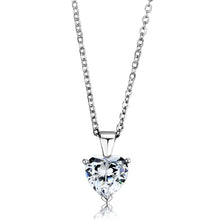 Cargar imagen en el visor de la galería, LOS889 - Rhodium 925 Sterling Silver Chain Pendant with AAA Grade CZ  in Clear